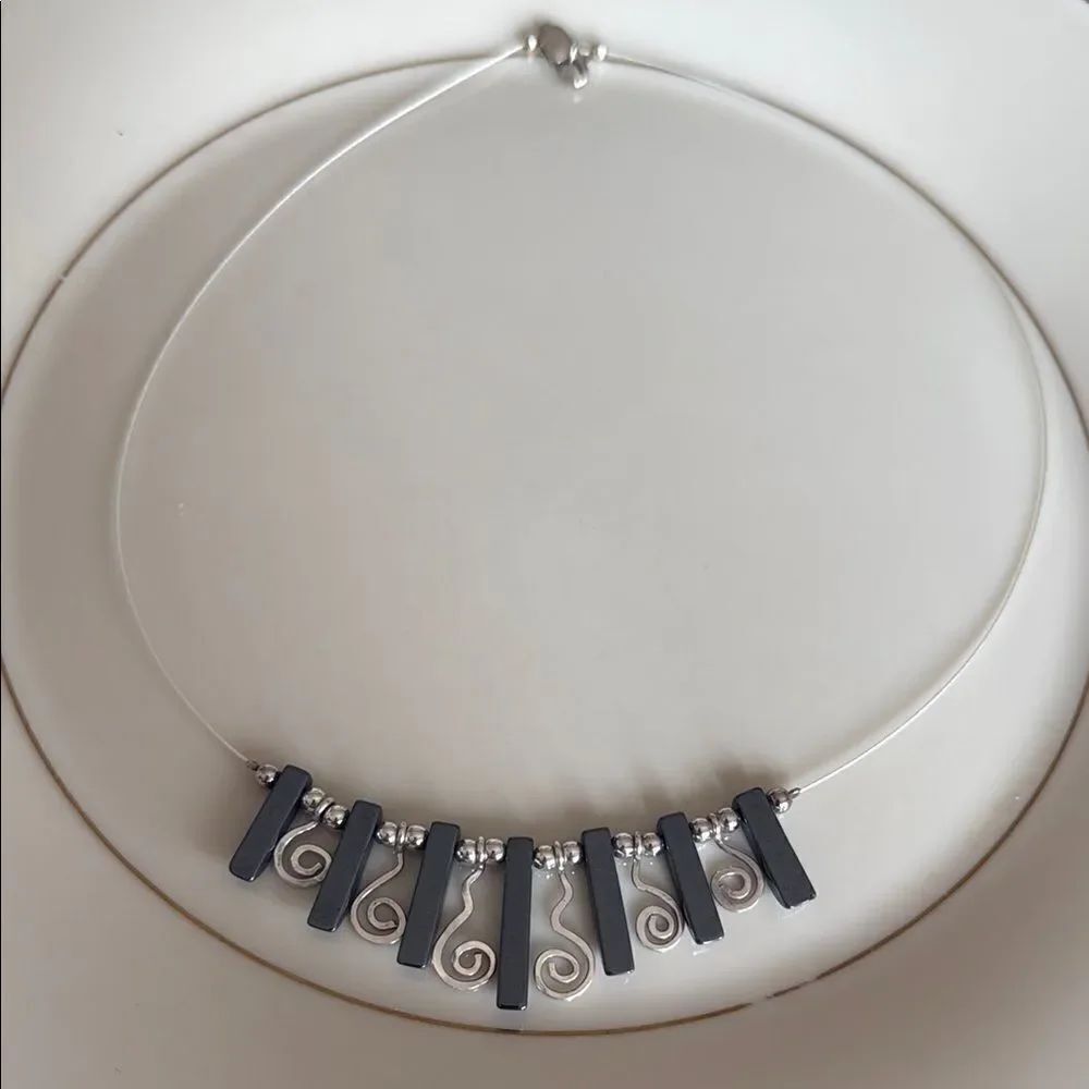 Hematite & Sterling Silver necklace